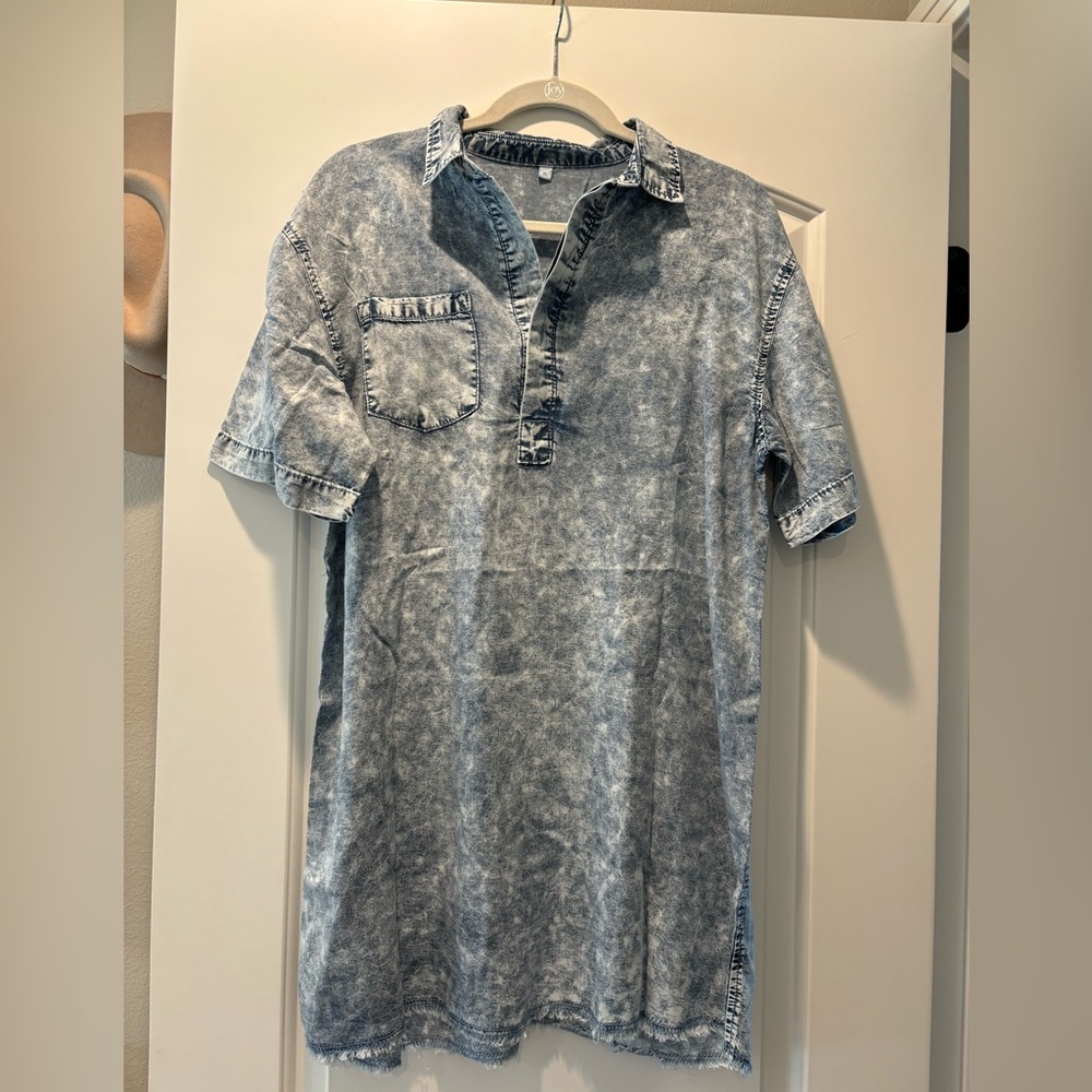 Thin “denim” mini dress
